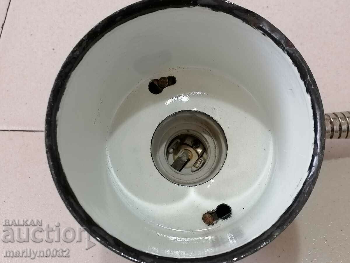Auction Movable electric industrial lamp bakelite, USSR enamel Lux lampion Auction Movable electric industrial lamp bakelite, USSR enamel Lux lampion