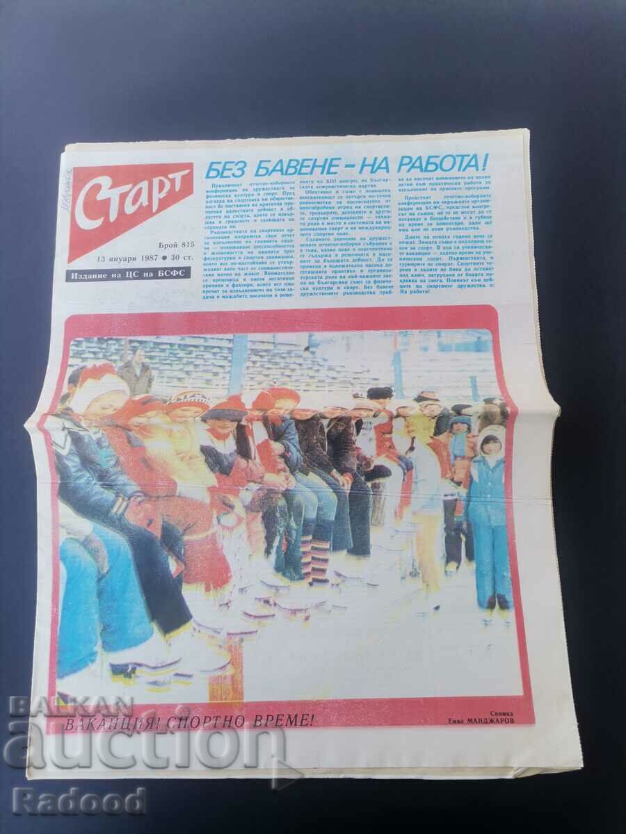 "Start" newspaper. Number 815/1987