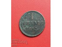 Γερμανία-Ανόβερο-1 pfennig 1855 In-Hanover