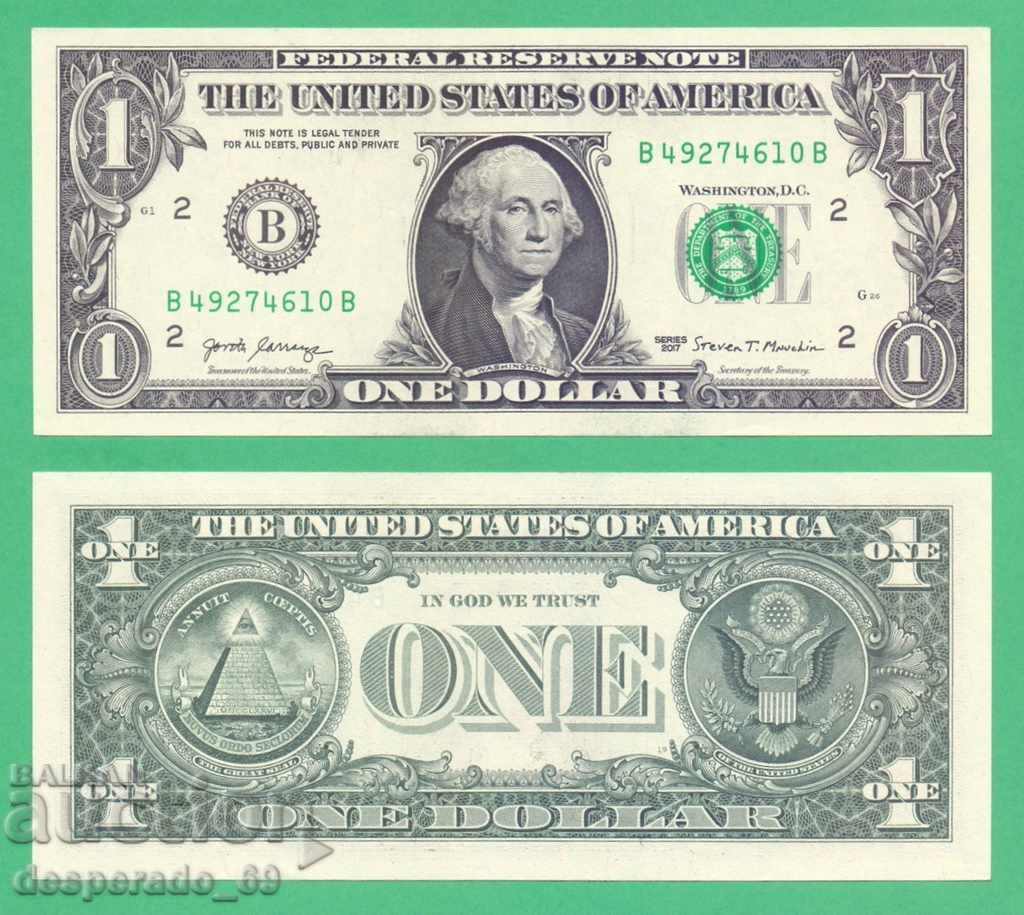 (¯`'•.¸ US $1 2017 (New York) UNC ¸.•'´¯)