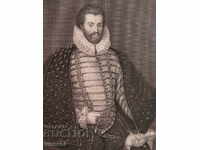 1835 - GRAVING - Christopher Hutton (1540 - 1591) - ORIGINAL