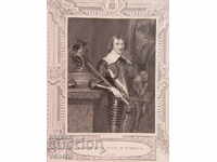 1827 - ГРАВЮРА - Робърт Рич, 2-ри граф на Уоруик - ОРИГИНАЛ