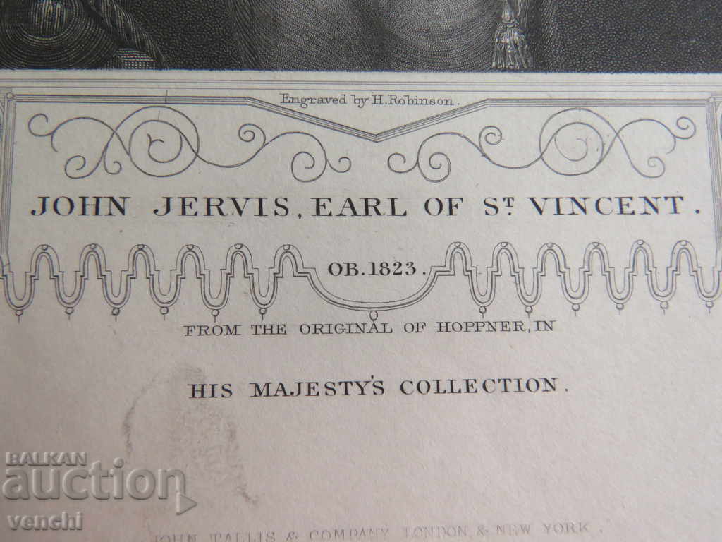 Delivery of 1834 - ENGRAVING - John Jervis, 1st Earl - ORIGINAL Delivery of 1834 - ENGRAVING - John Jervis, 1st Earl - ORIGINAL