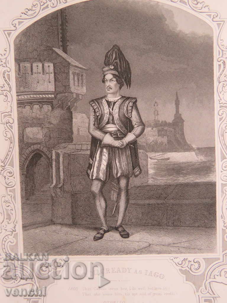 1860 - GRAVURA - SHAKESPEARE - ORIGINAL