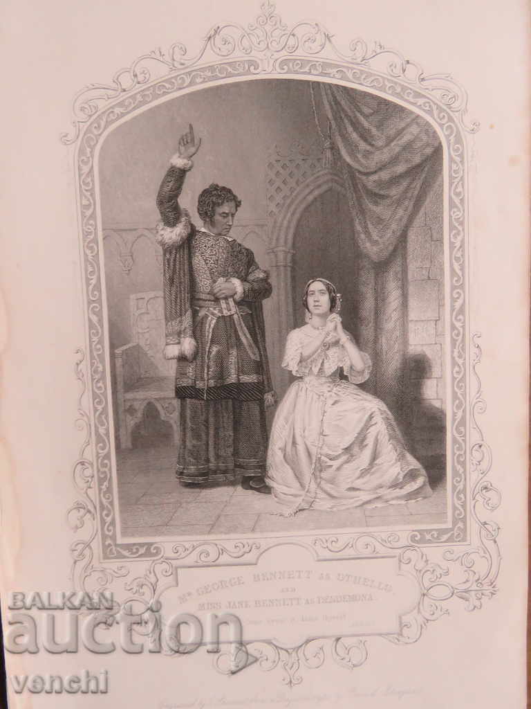 1860 - GRAVURA - SHAKESPEARE - ORIGINAL cu preț € 14.99 | 29.32 BGN