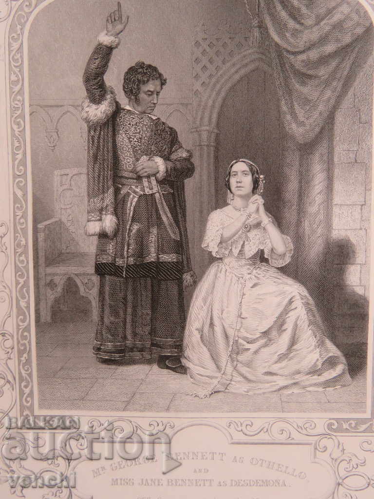 1860 - GRAVURA - SHAKESPEARE - ORIGINAL