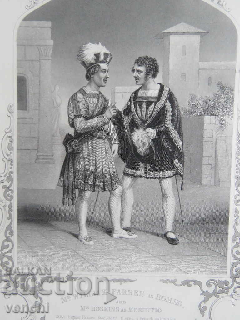 1860 - GRAVURA - SHAKESPEARE - ORIGINAL