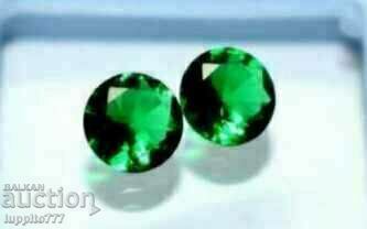 BZC!! 0.90 ct beryl emerald 2 pairs of 1 st.!!!