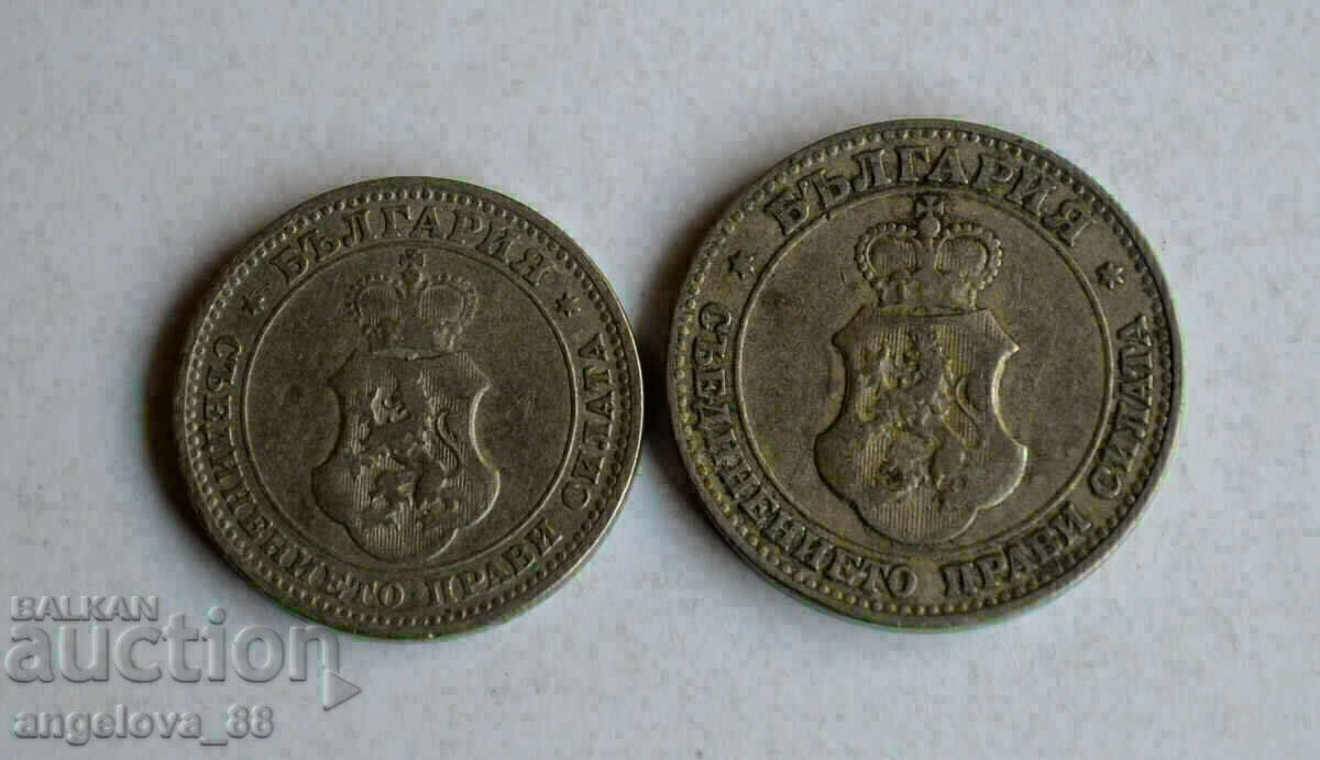 Lot de două monede 10 cenți și 20 cenți 1906 - 6 Lot de două monede 10 cenți și 20 cenți 1906 - 6