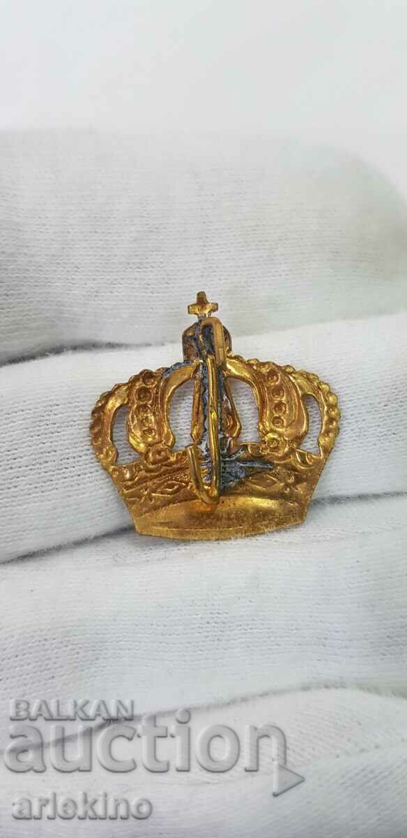 Auction  Old beautiful gilt royal crown for epaulette epaulet