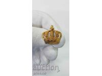 Стара красива позлатена царска корона за пагон, еполет