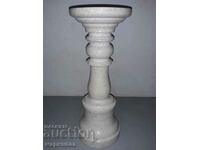 A BIG OLD CANDLESTICK. MARBLE. 1,770 KG
