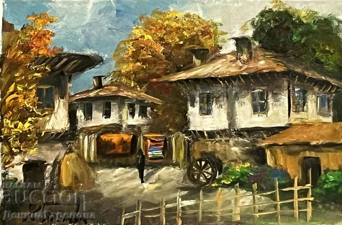 Denitsa Garelova oil/canvas painting "Bulgarian Autumn" 20/30