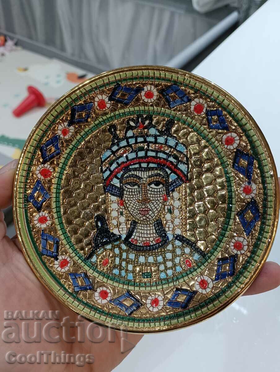 Vintage RAVENNA mosaic decorative saucer