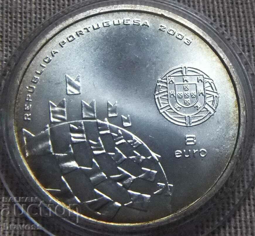 Portugalia - 8 Euro - 2003 Ag