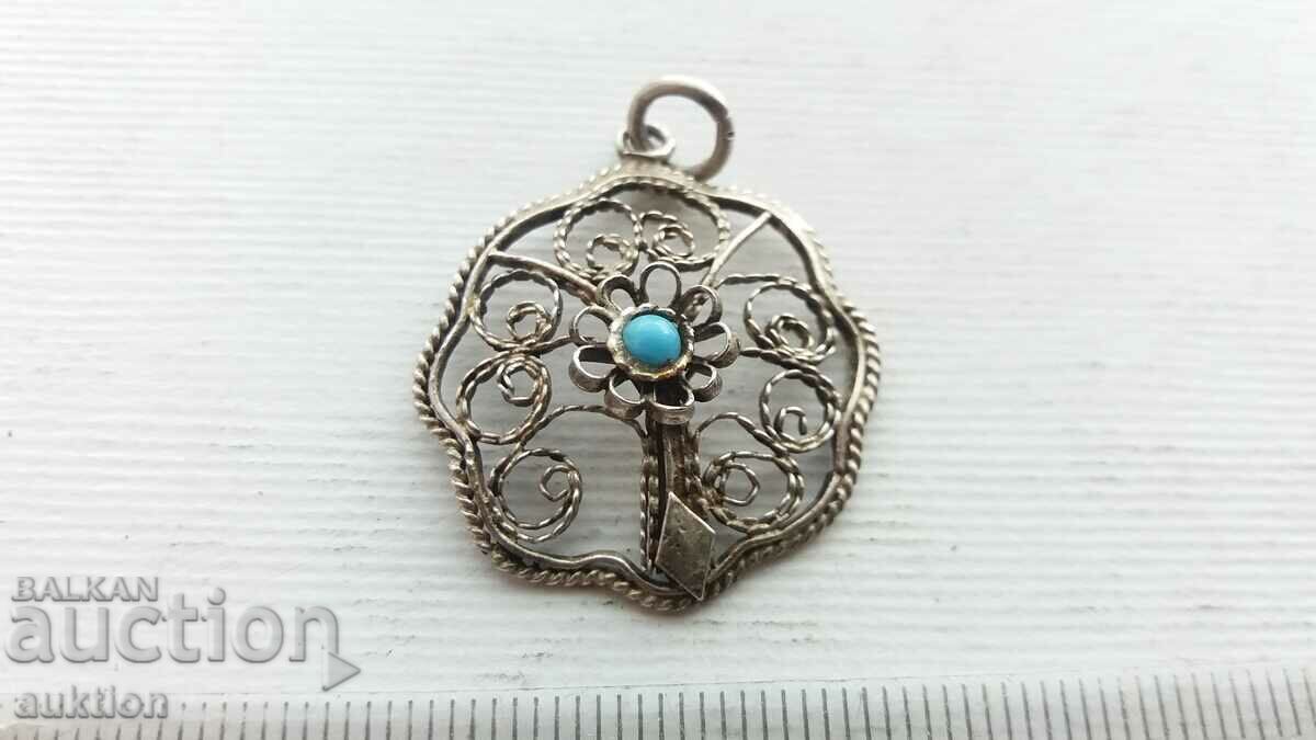 Auction silver pendant, filigree necklace Auction silver pendant, filigree necklace