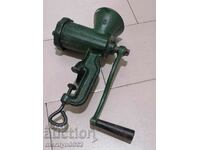 Old meat grinder, cast iron grinder Romania