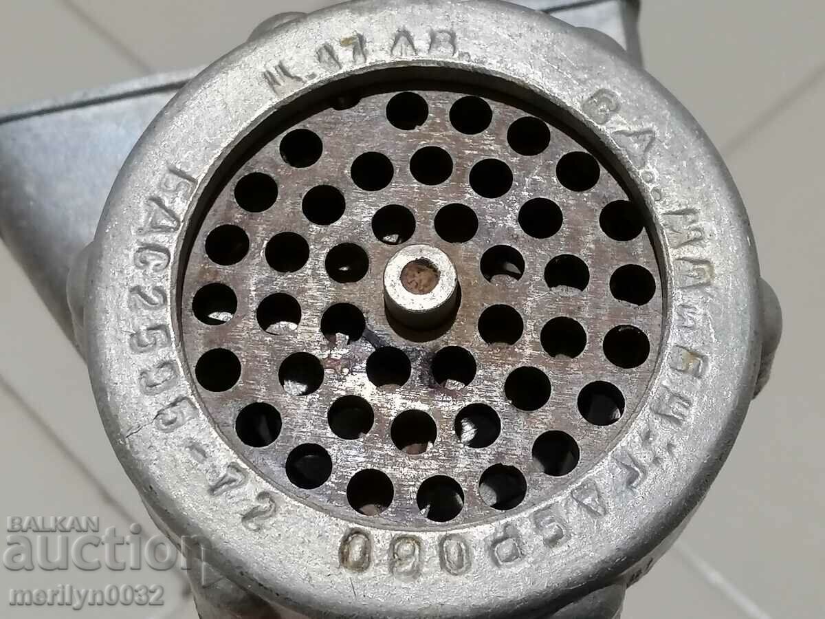 Auction Old meat grinder grinder aluminum NRB Gabrovo Auction Old meat grinder grinder aluminum NRB Gabrovo
