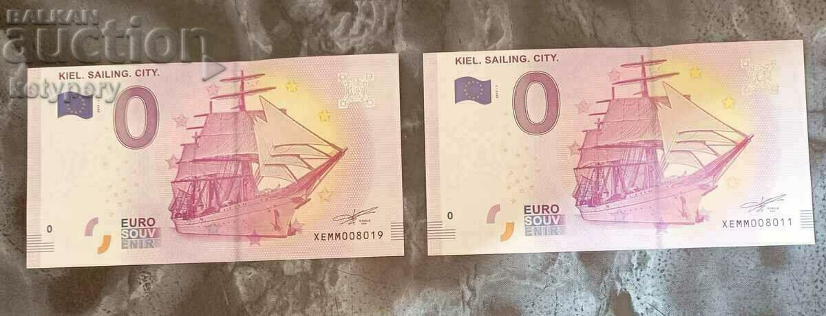 BANCONOTA SUVENIR 0 EURO 2017 - KIEL SAILING CITY