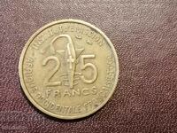 Togo 25 de franci 1957