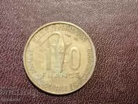 Того 10 франка 1957 год