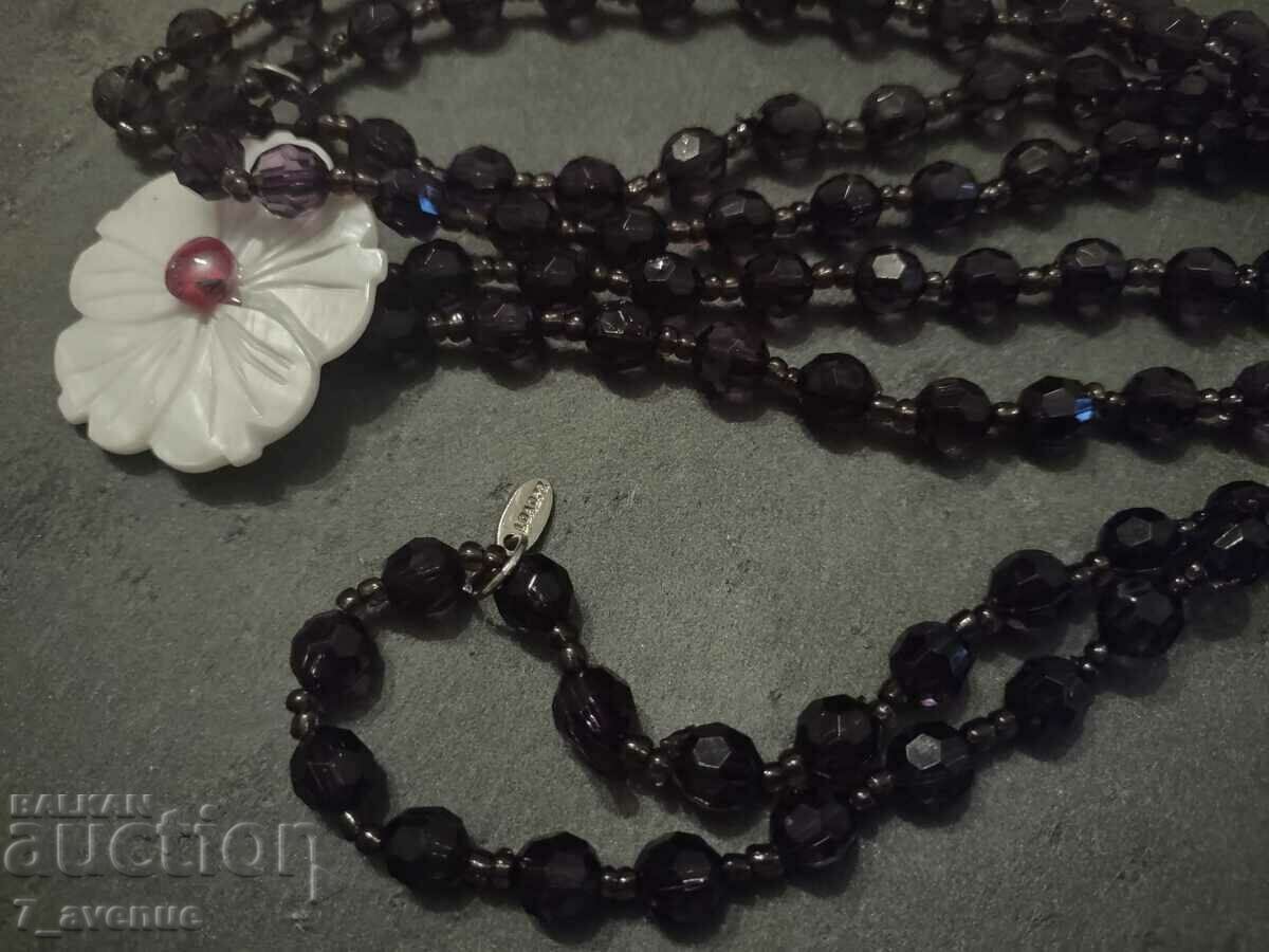 Long beautiful necklace with mother-of-pearl flower, Markov, 25,03.24 - 5 Long beautiful necklace with mother-of-pearl flower, Markov, 25,03.24 - 5