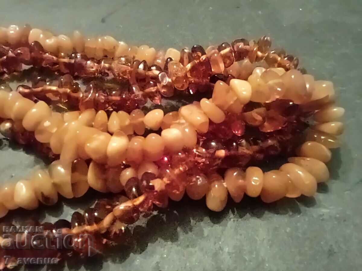 Nice old amber necklace, double row, 25,03.24 - 5