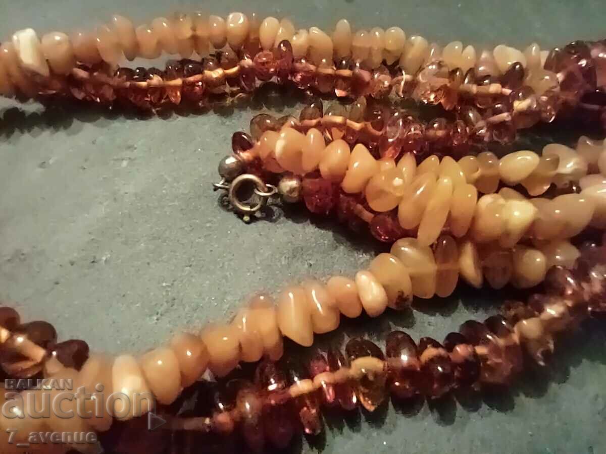 Nice old amber necklace, double row, 25,03.24 - 6