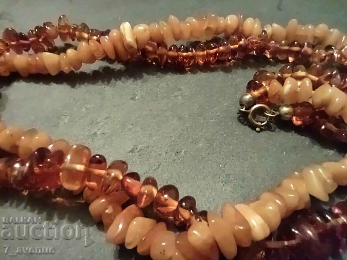 Nice old amber necklace, double row, 25,03.24 - 7