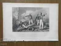 1860 - GRAVURA VECHE - Rebeliunea indiana 1857-1859.