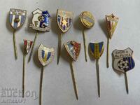 #1 Romania football 10 pieces badges signs 1960-1990.