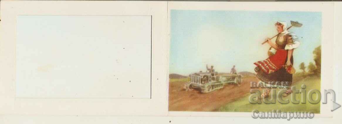 Auction Card Bulgaria Congratulatory Folklore type 2 Auction Card Bulgaria Congratulatory Folklore type 2