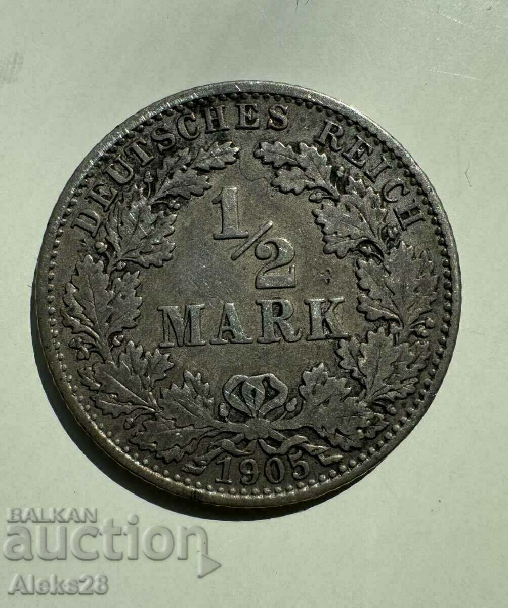 1/2 mark 1905 G Germany