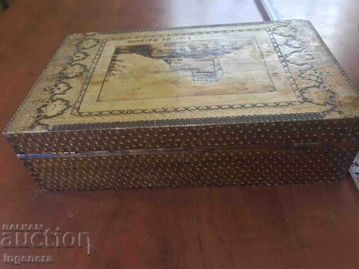 Auction WOODEN BOX PYROGRAPH GREAT THORN BULGARIA FROM SOTSA Auction WOODEN BOX PYROGRAPH GREAT THORN BULGARIA FROM SOTSA