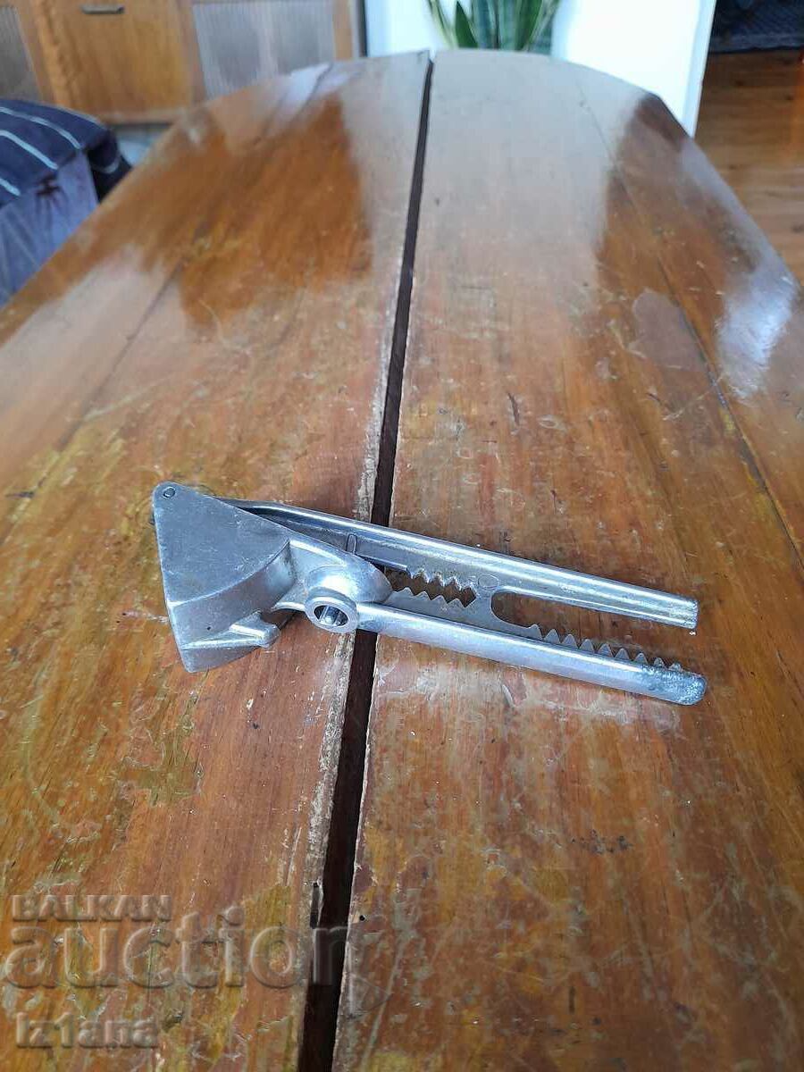 Old aluminum garlic press Old aluminum garlic press