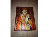 Beautiful bright painted icon St. Nicholas perfect condition