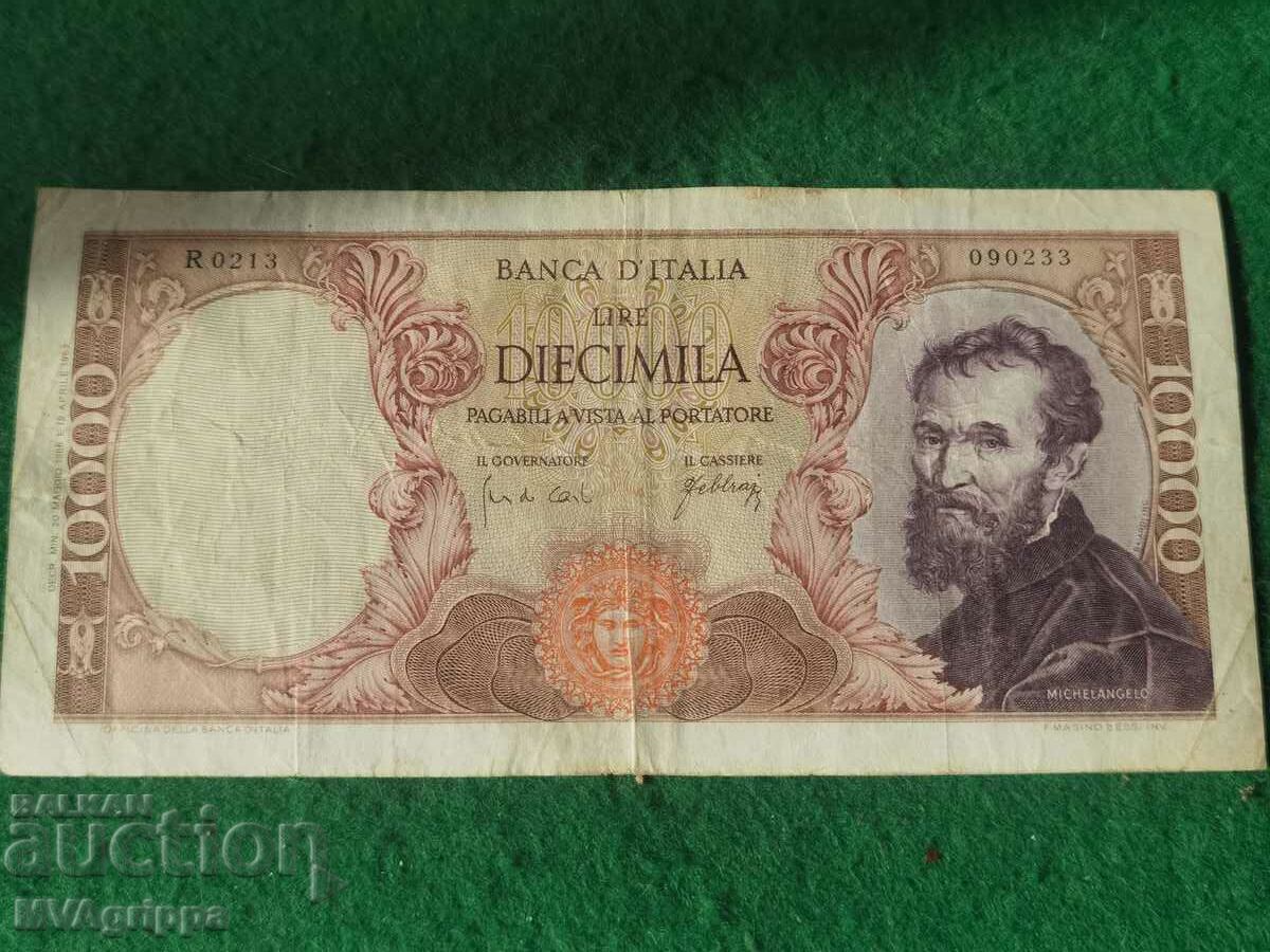 Банкнота 10000 Лири Италия 1962
