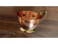 A copper cup