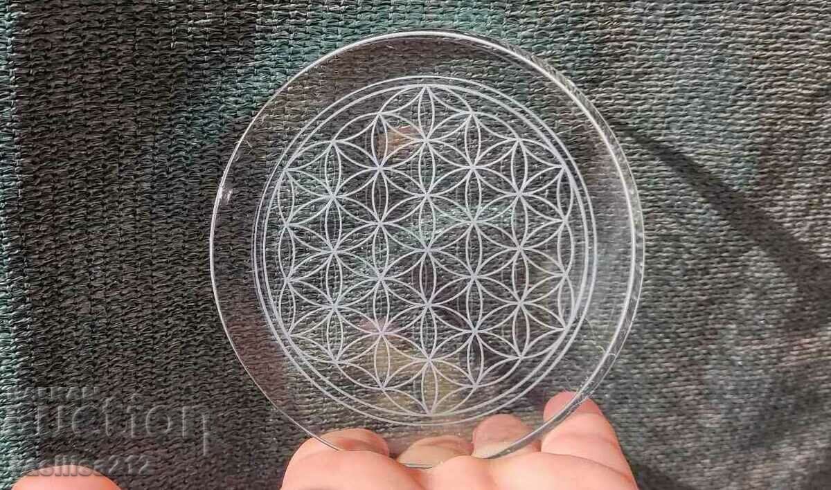 Glass mat - The flower of life