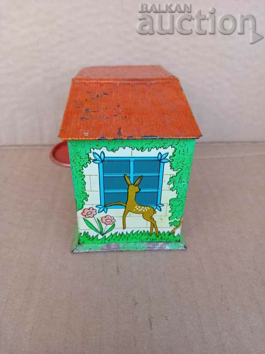 Auction Children's tin toy savings bank 70s retro Auction Children's tin toy savings bank 70s retro