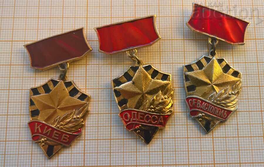 Badges Kyiv Odessa Sevastopol