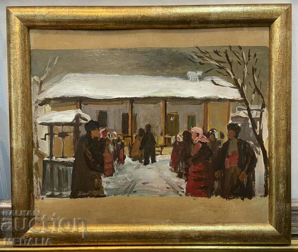 Georgi Popov-John-"Figurative composition"-oil paints