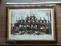 Old photo cardboard Kingdom of Bulgaria - Girls' school
