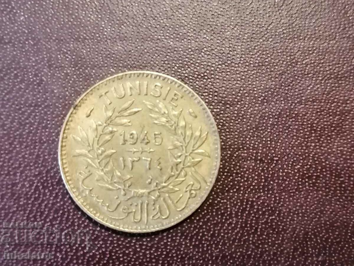 1945 год Тунис 1 франк