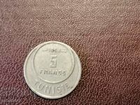 1954 год Тунис 5 франка