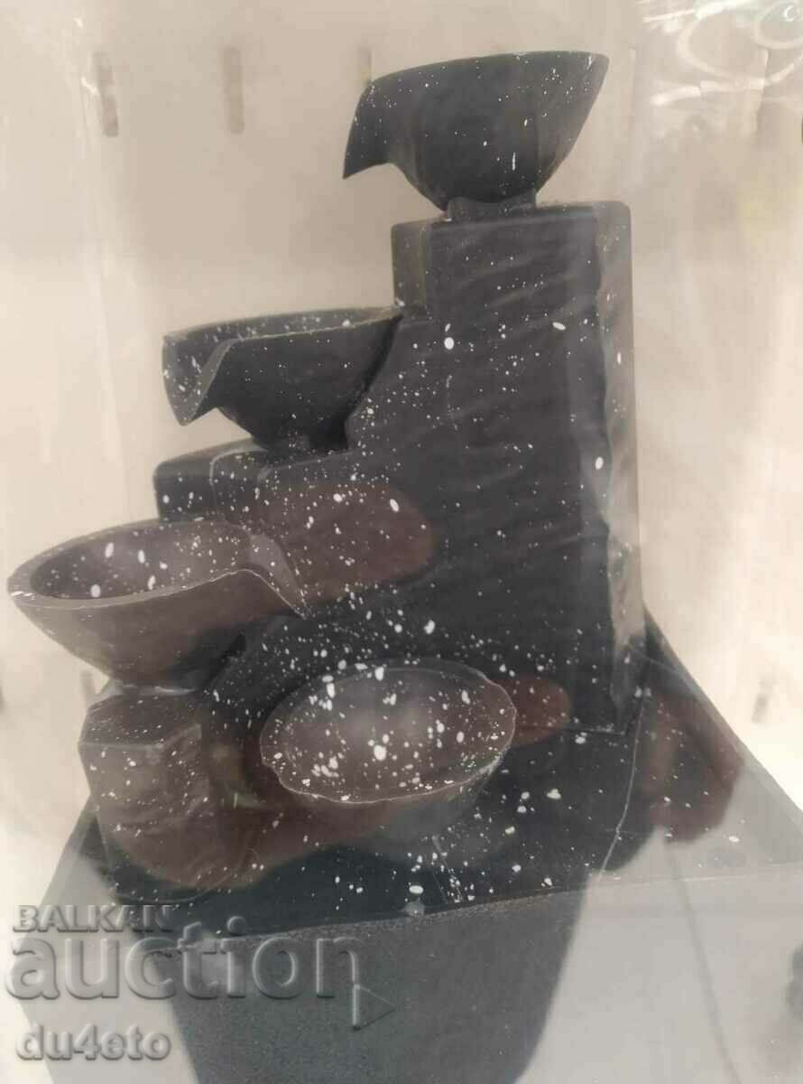 Livrarea Fântână interioară LED de masă cu trepte și pietre 11x9x17 cm