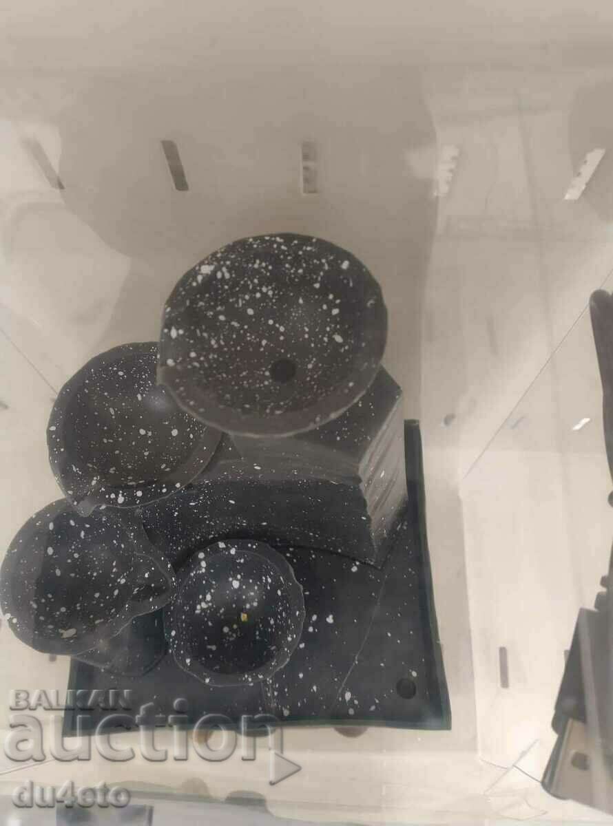 Настолен LED вътрешен фонтан със стъпала и камъни 11x9x17 см - 7