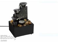 Tabletop LED indoor fountain with steps and stones 11x9x17 cm