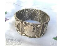 Gorgeous Egyptian Antique Filigree Silver Bracelet