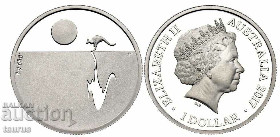AUSTRALIA 1 DOLLAR 2017 Argint. CERTIFICAT